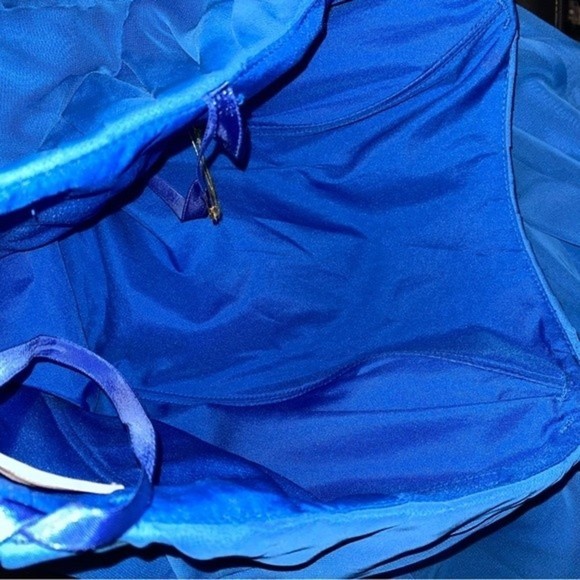 NWT Mori Lee Strapless Blue Sweetheart Chiffon Long Maxi Gown Size 6 - Picture 10 of 16